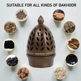 Elegant Arabian Style Resin Incense Burner, Bakhoor Oud Holder with Metal Tray Censer for Yoga, Aromatherapy, Bedroom, Home & Office – ZP076