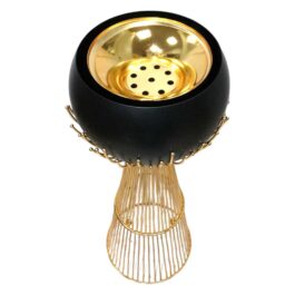 Big Size Round Top Metal Incense Burner – 80 cm Luxury Floor Standing Mabkhara for Oud & Bakhoor Home Fragrance – LC-590L