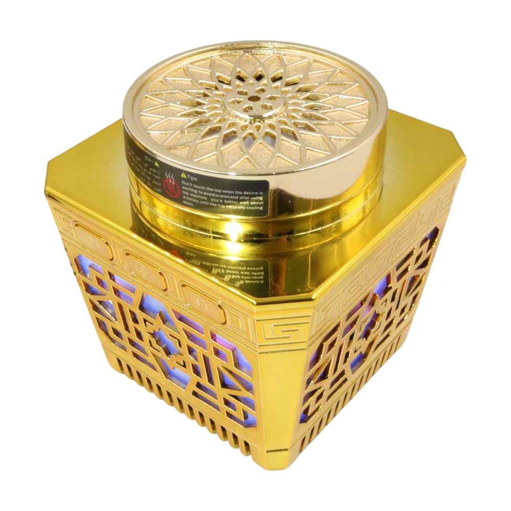 Bakhoor Arabic Electric Incense Oud Burner with Full Quran Muslim Speaker Remote, App Control and Colorful Light - SQ-005 - الصورة 2