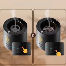 Upgraded Bakhoor Burner High Quality Electronic 2-in-1 Charcoal Incense Holder Black – X030