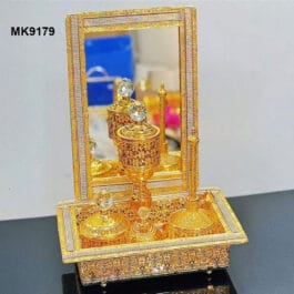Luxurious Metal Incense Burner Set Oud Bakhoor and Perfume Holder Best for Ramadan, Home Fragrance and Decore