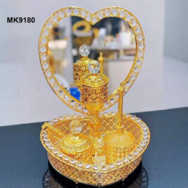 Luxurious Metal Incense Burner Set Oud Bakhoor and Perfume Holder Best for Ramadan, Home Fragrance and Decore