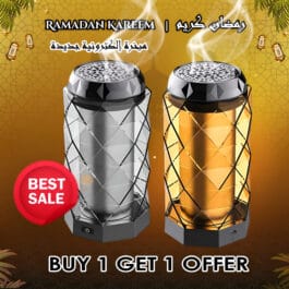 Buy 1 Get 1 Offer: Bakhoor Electric Incense Burner Unique Crystal Design 2000mAh Battery Car Oud Incense Burner with Box – X023