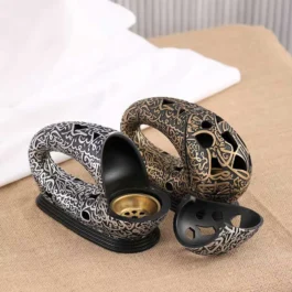 Geometric Lattice Resin Incense Burner Oud Bakhoor Holder – LR7536