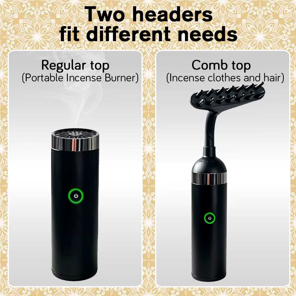 2-in-1 Portable Electronic Oud Burner & Rotating Hair and Clothes Diffuser - BK-82 - Image 5