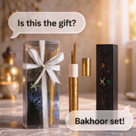 6 Boxes – Cambodian Incense Gift Set with Saudi Wooden Burner – Premium Bakhoor Incense Sticks, Ribbon-Wrapped Gift Boxes for Home Fragrance & Special Occasions