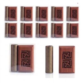 Bakhoor Bosidin- 12 sets Wooden Oud Incense Burner Mini Set with 10pcs 2mm Oud Sticks – A58-1-BW-12